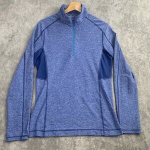 Lululemon Pullover Mens Medium Blue Velocity 1/4 Zip Lightweight Athleisure Gym